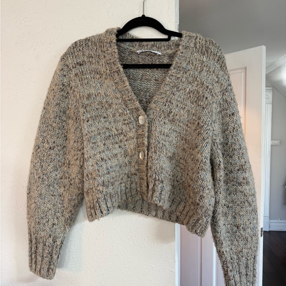 Zara Cozy Knit Button-Up Sweater cardigan